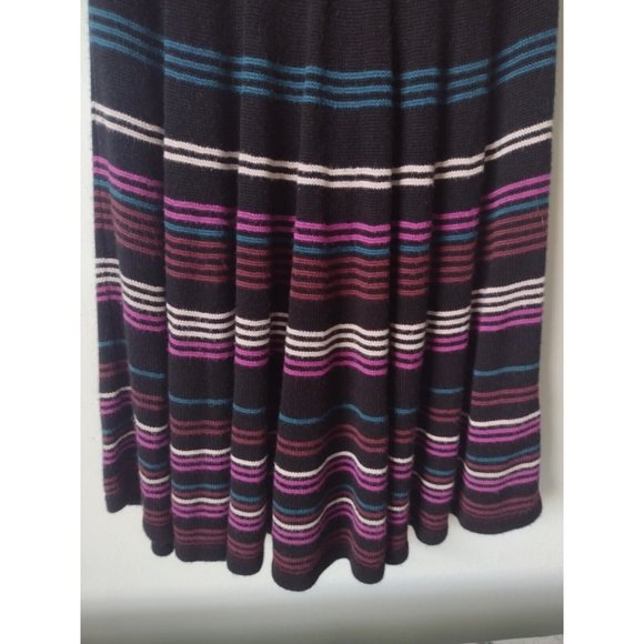 Ella Moss Girls Drop Waist Sweater Dress Size 8 Striped Sleeveless Black - Picture 4 of 5